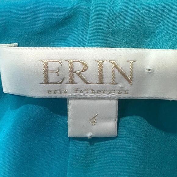 Anthropologie Erin Fetherstone Tiffany Blue Bow Back Party Dress EUC - Picture 4 of 5